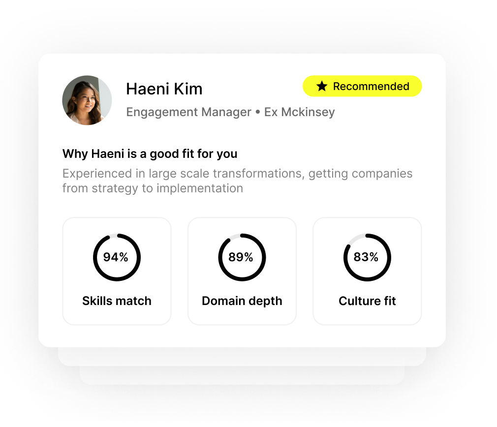 Advanced capability matching engine – powered by AI